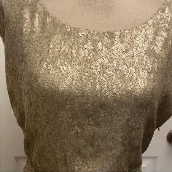 NWT Rebecca Minkoff Elegant Gold/ black Sequin Dress, US4 - Picture 2 of 9